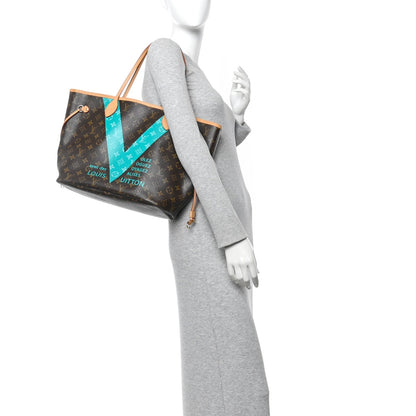 Monogram V Neverfull MM Turquoise