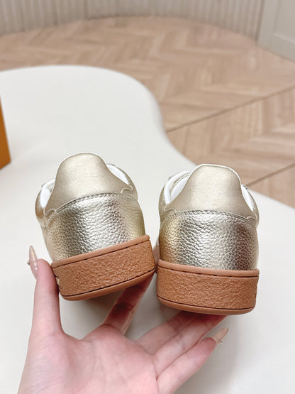 LV 2026 Frontrow Sneaker Light Gold Cowhide 595445