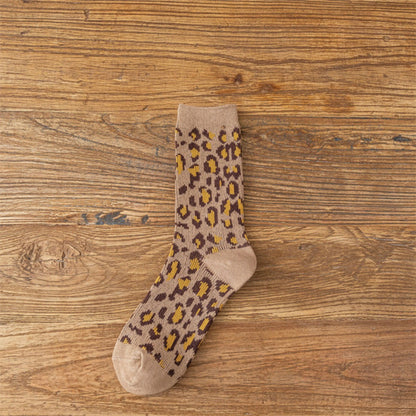 Rufia - Leopard Print Mid-Calf Socks