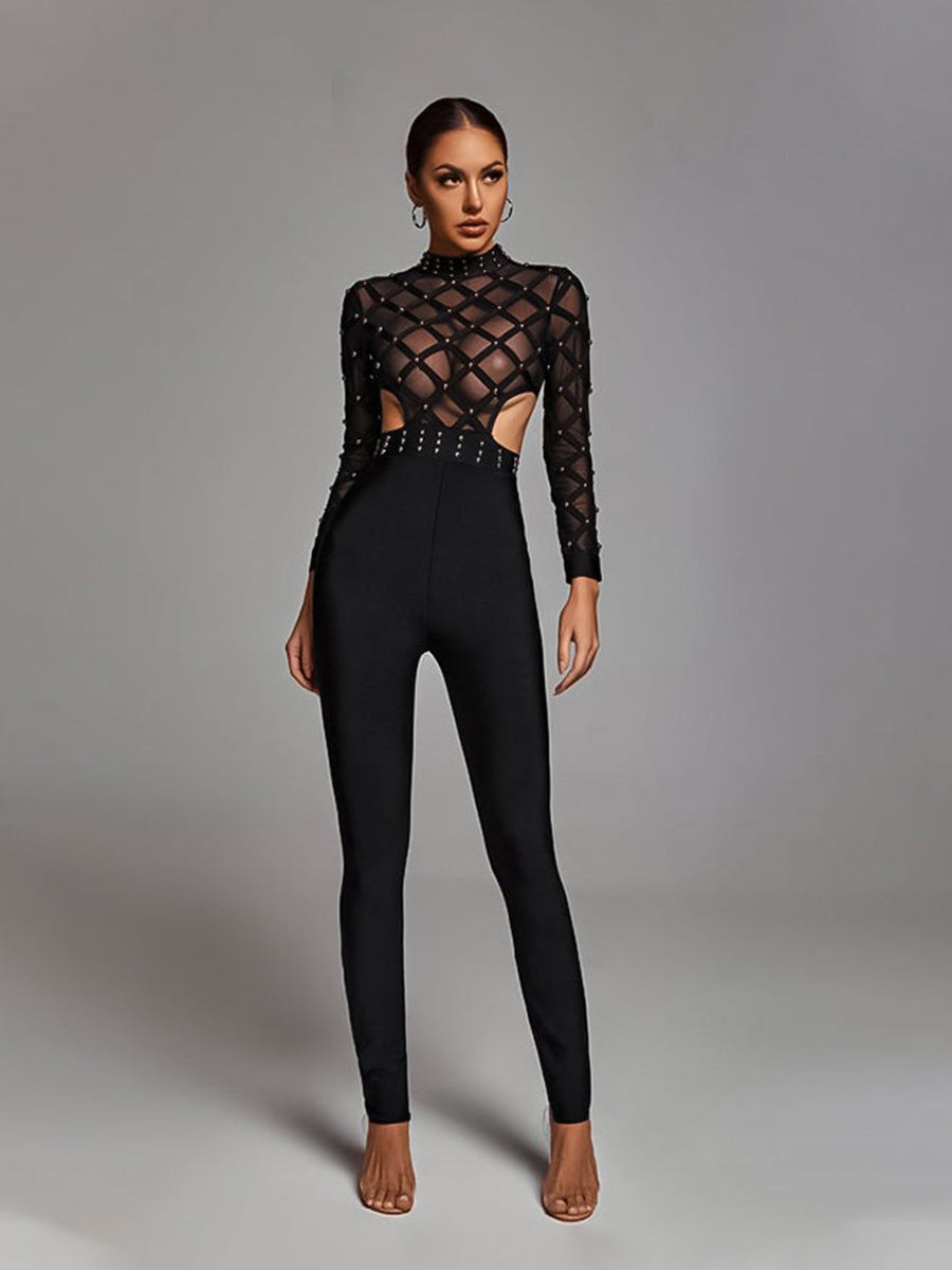 Elysia Perspective Lace Jumpsuit
