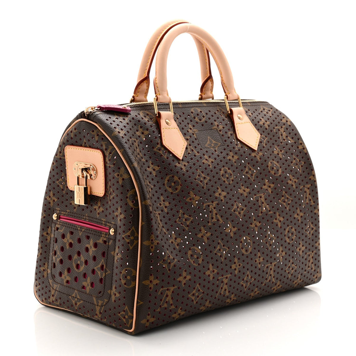 Monogram Perforated Speedy 30 Fuchsia