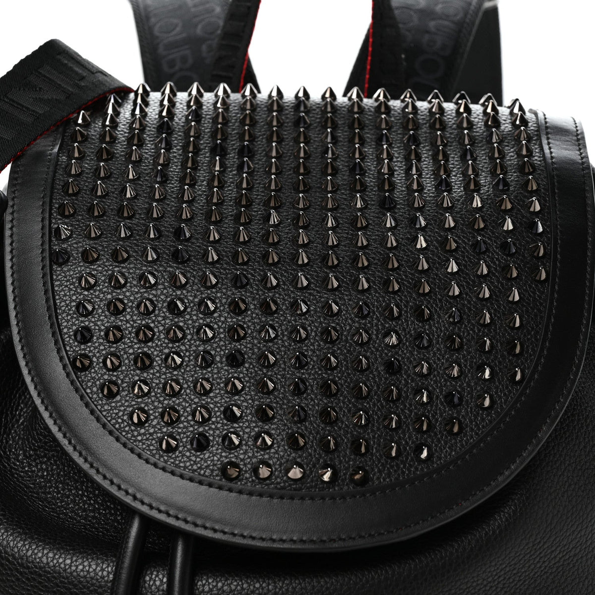 Calfskin Spiked Explorafunk Backpack Black