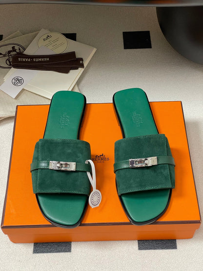 HM Giulia Sandals Teal Calfskin 314025