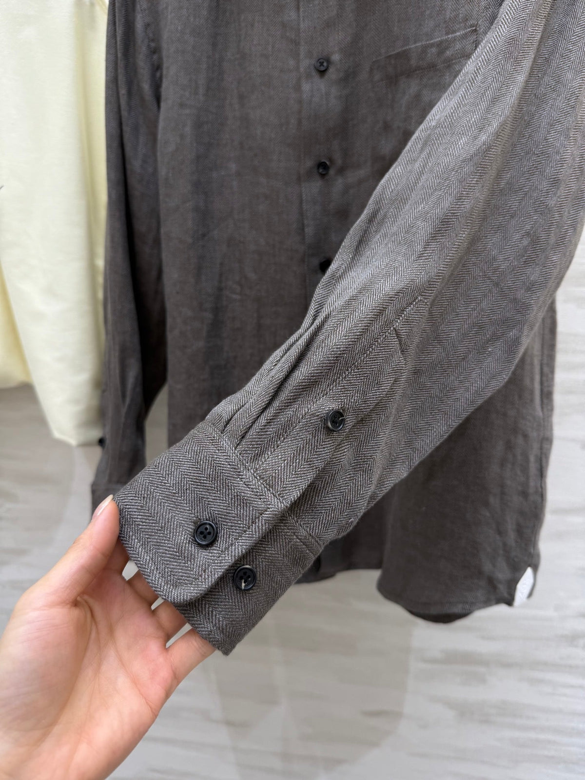 LP Vintage Herringbone Shirt Linen 346548