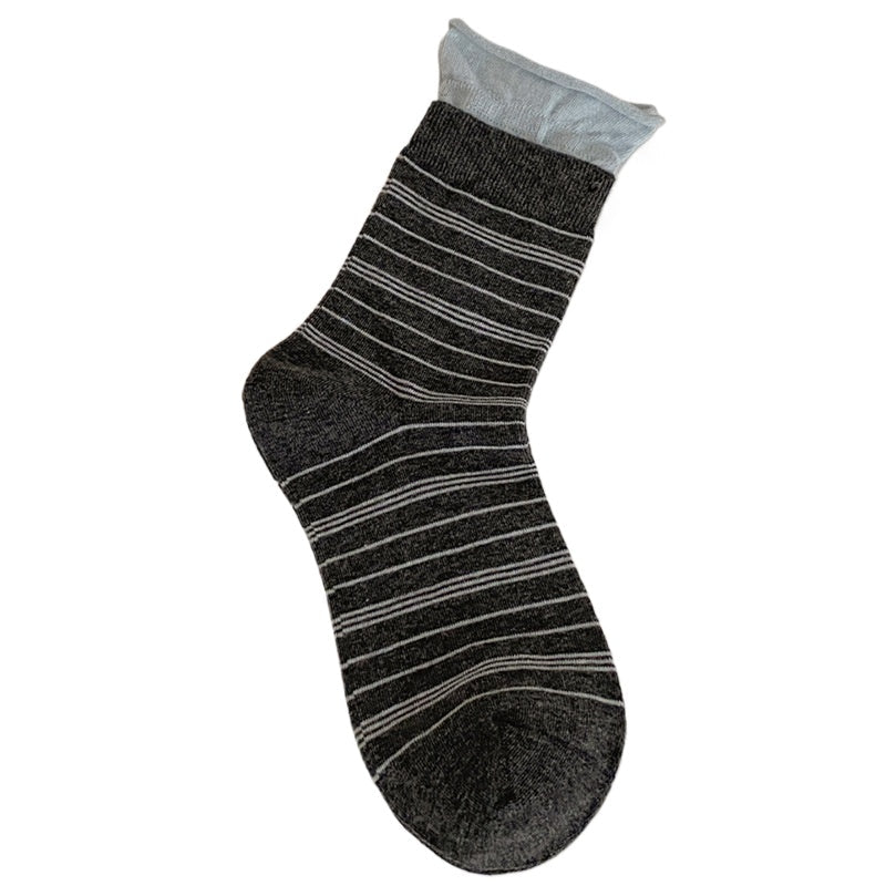 Rufia - Striped Mid-Calf Casual Socks for Women