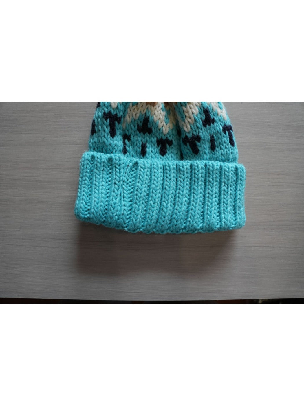 Haila - Winter Knitted Beanie with Colorful Pompom