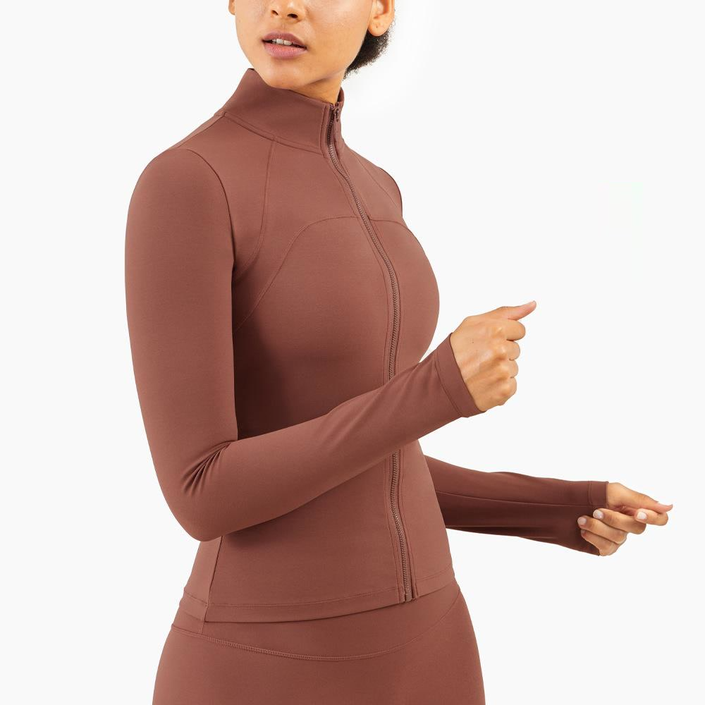 Stand-Up Fitness Long Sleeves Tight Running Sports Coat Thin Yoga Clothes