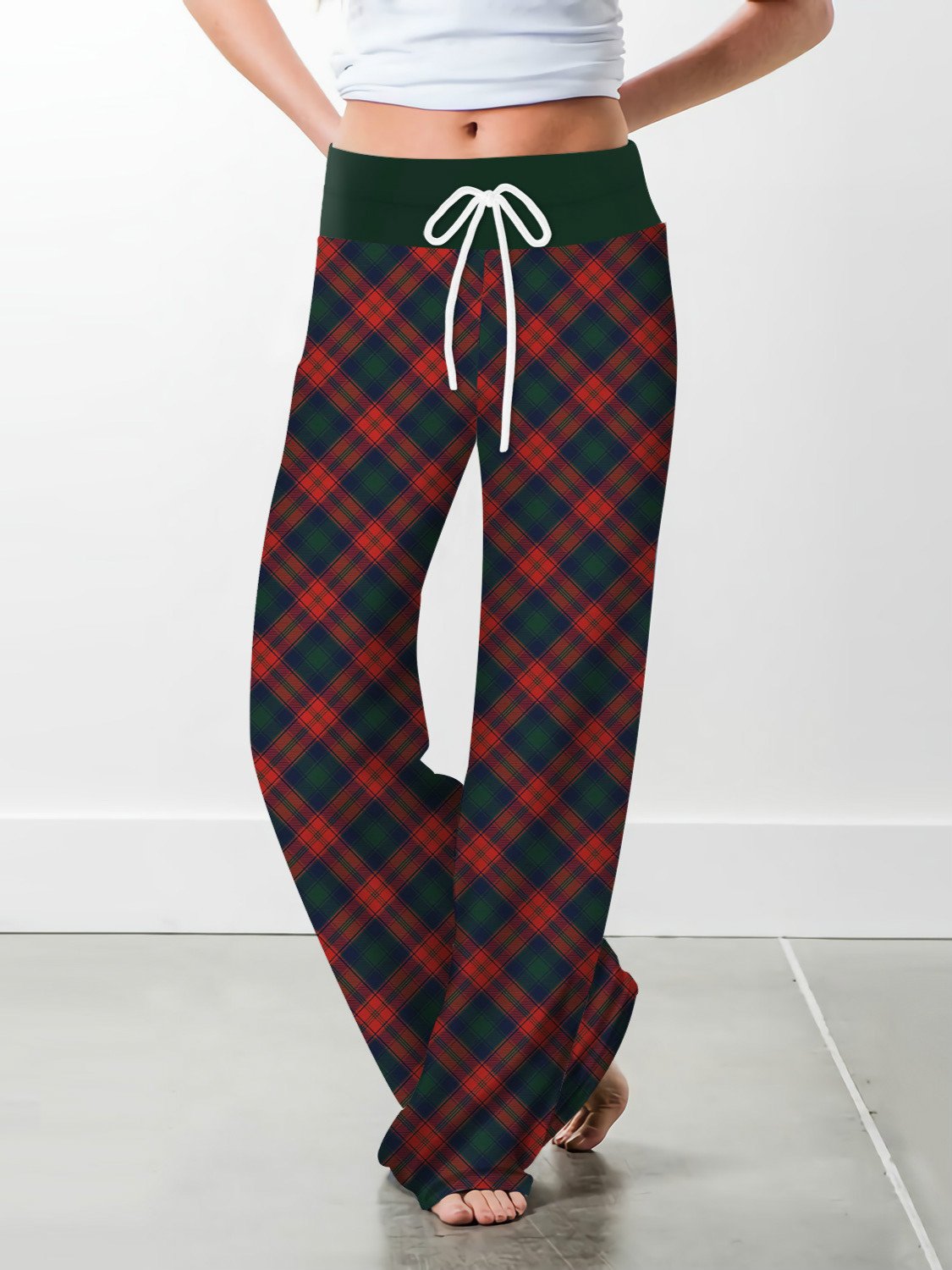 Fashion Woman Digital Printing Loose Casual Flower Pattern Pants Wide Leg Yoga Pants 15