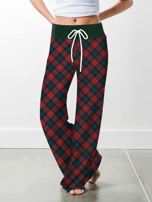 Fashion Woman Digital Printing Loose Casual Flower Pattern Pants Wide Leg Yoga Pants 15