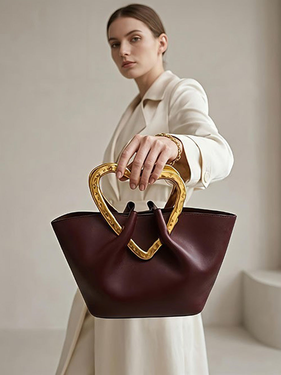 Sienna Exquisite Burgundy Soft Leather Tote Bag