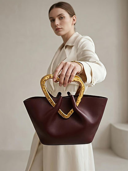 Sienna Exquisite Burgundy Soft Leather Tote Bag
