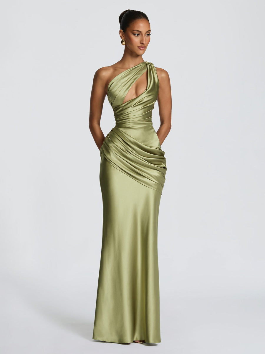Ariella Satin Bodycon Maxi Dress