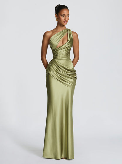 Ariella Satin Bodycon Maxi Dress