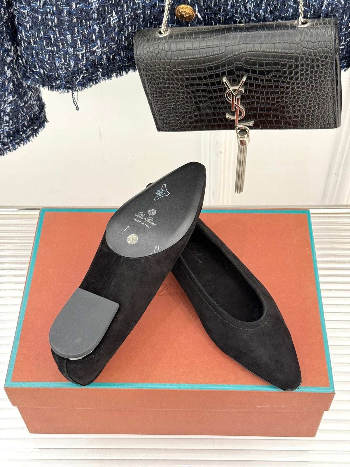 LP Primula Ballet Flat Black Suede 570689