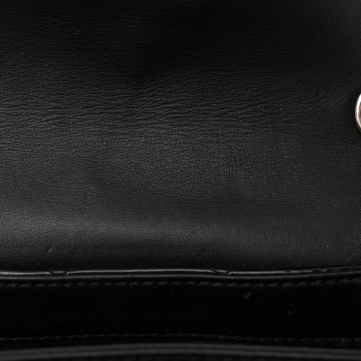 Patent Quilted Hamptons Flap Bag Black