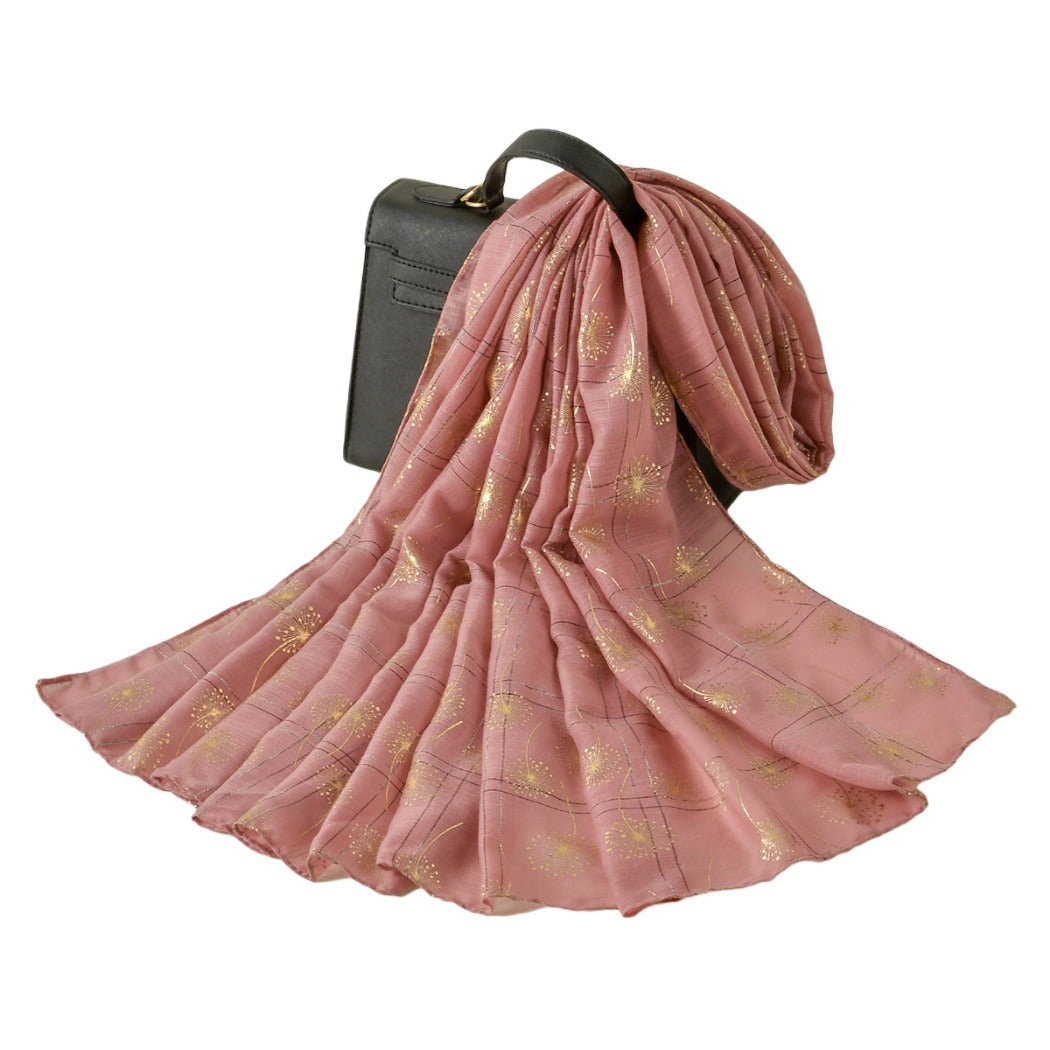 Scarvii - Golden Dandelion Printed Scarf - Stylish &amp;Soft