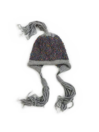 Haila - Winter Knitted Beanie with Tassels &amp; Colorful Speckled Patterns