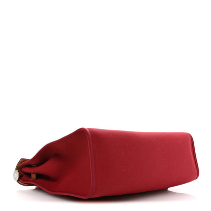 Vache Hunter Toile Herbag Zip 31 PM Rouge Grenat Natural