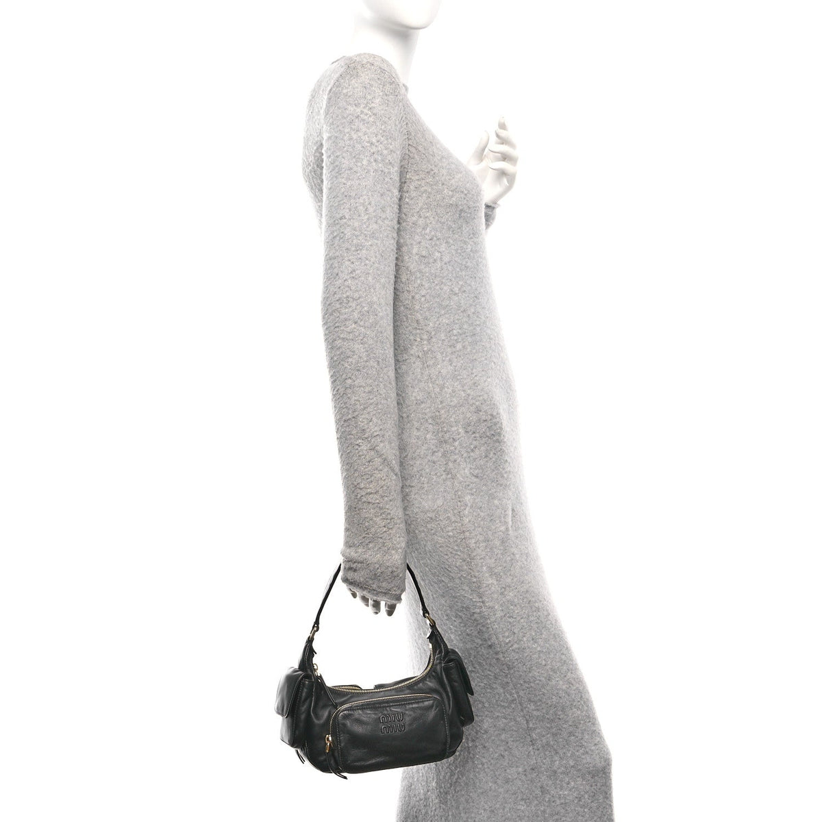 Nappa Multi Pocket Hobo Black