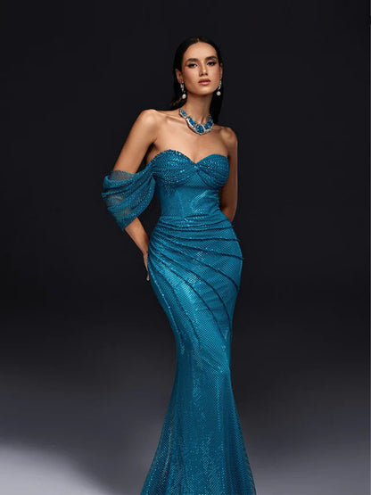 Nadia Maxi Dress In Teal