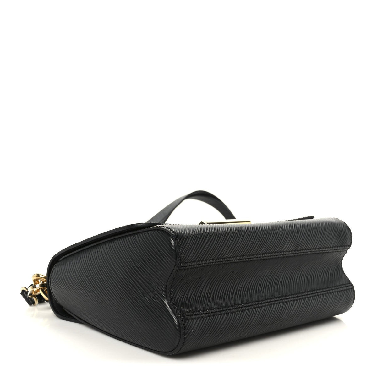 Epi Twist Braided Strap Shoulder Bag MM Black