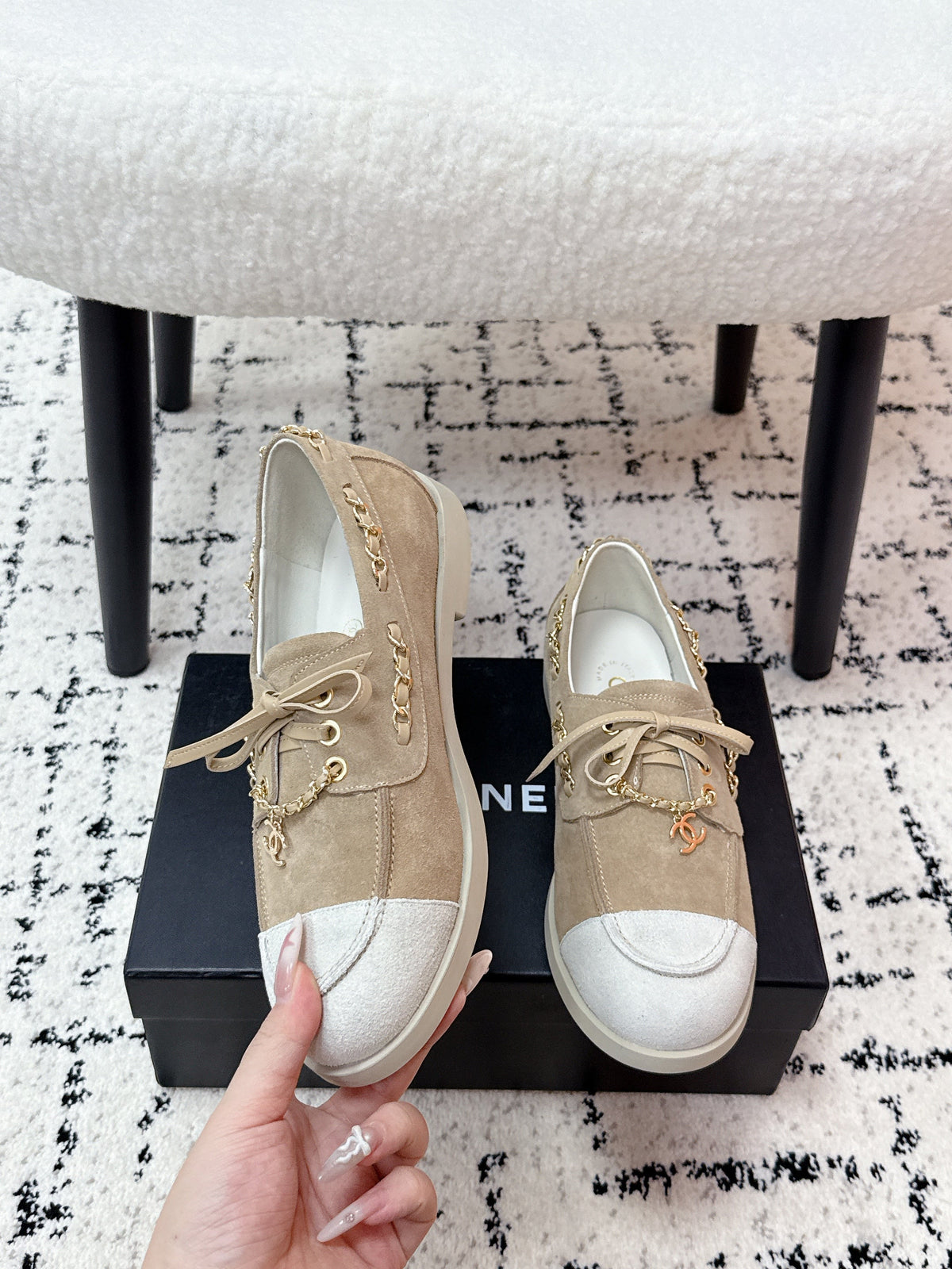 CC Cruise 25/26 Moccasins Warm Taupe White Suede