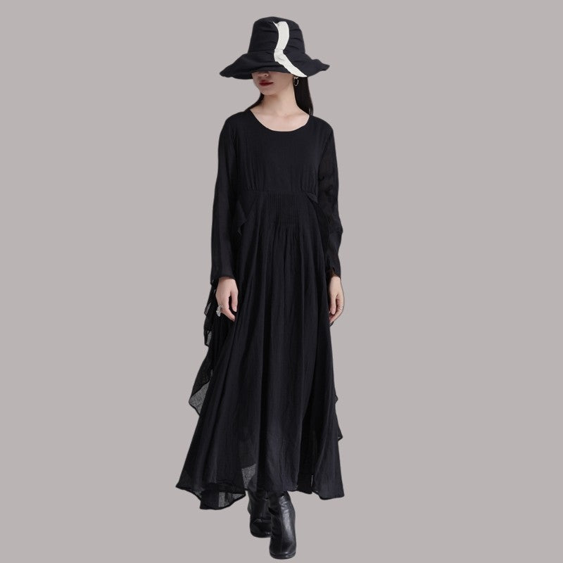 Lace-Trimmed Loose Dress