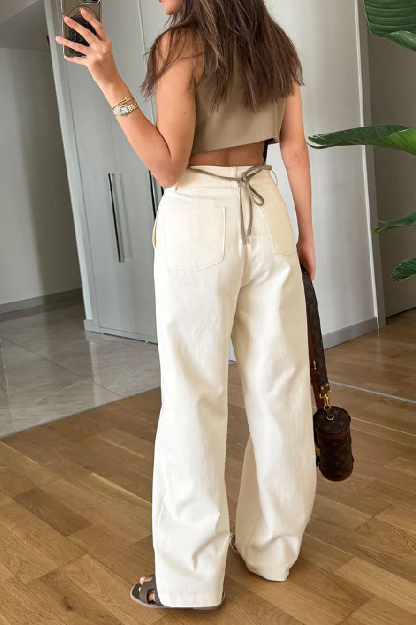 Casual Lasel Vest \u0026 Pants Two-Piece Set