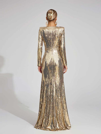 Alora Sequined Maxi Dress