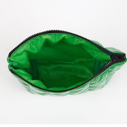 Simple Puffer Solid Color Cosmetic Bag