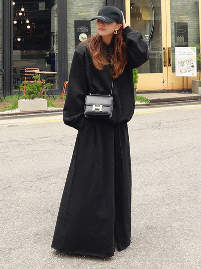 Loose Wide Leg Solid Color Casual Pants Bottoms Pants