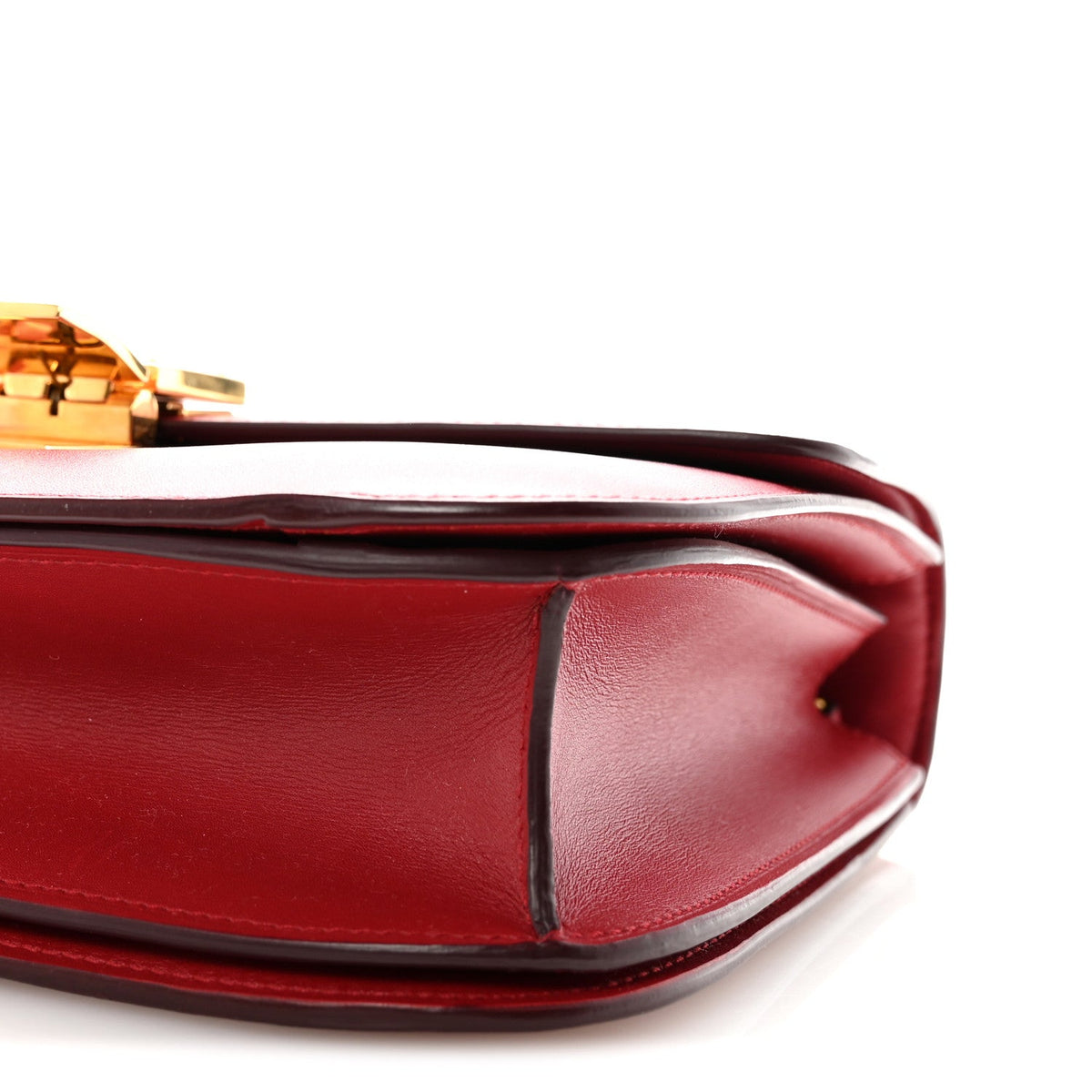 Box Calfskin Medium Classic Box Flap Bag Red