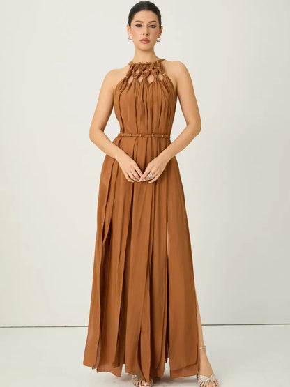 Valentina Knotted Draped Maxi Dress