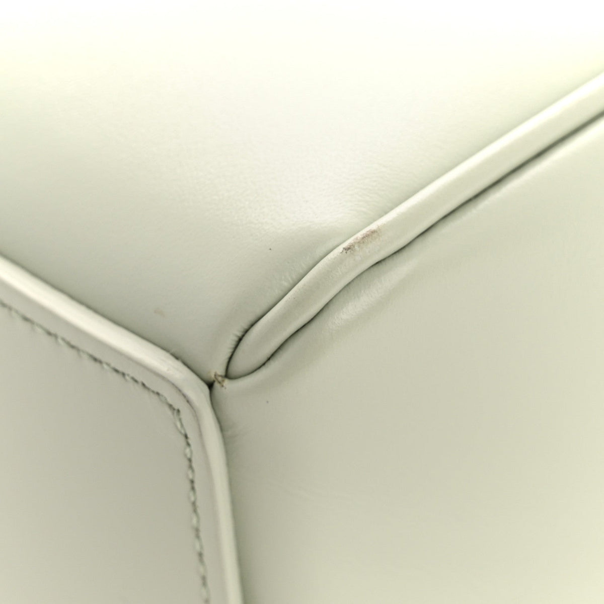 Satinated Calfskin Mini 16 Top Handle Bag Jade