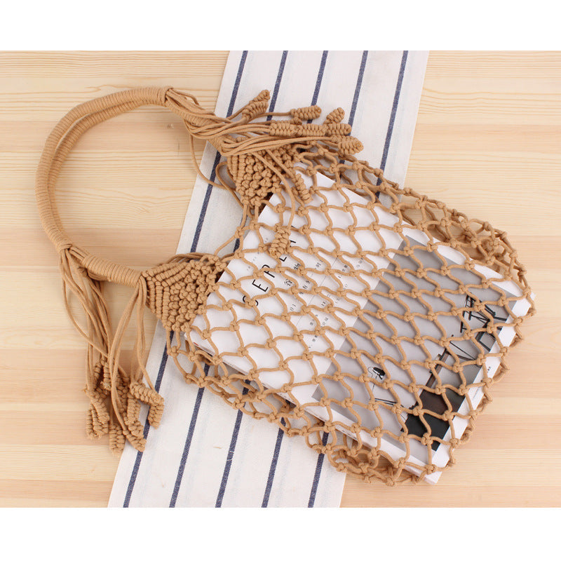 Crochet Market Bag Beach Bag With Net