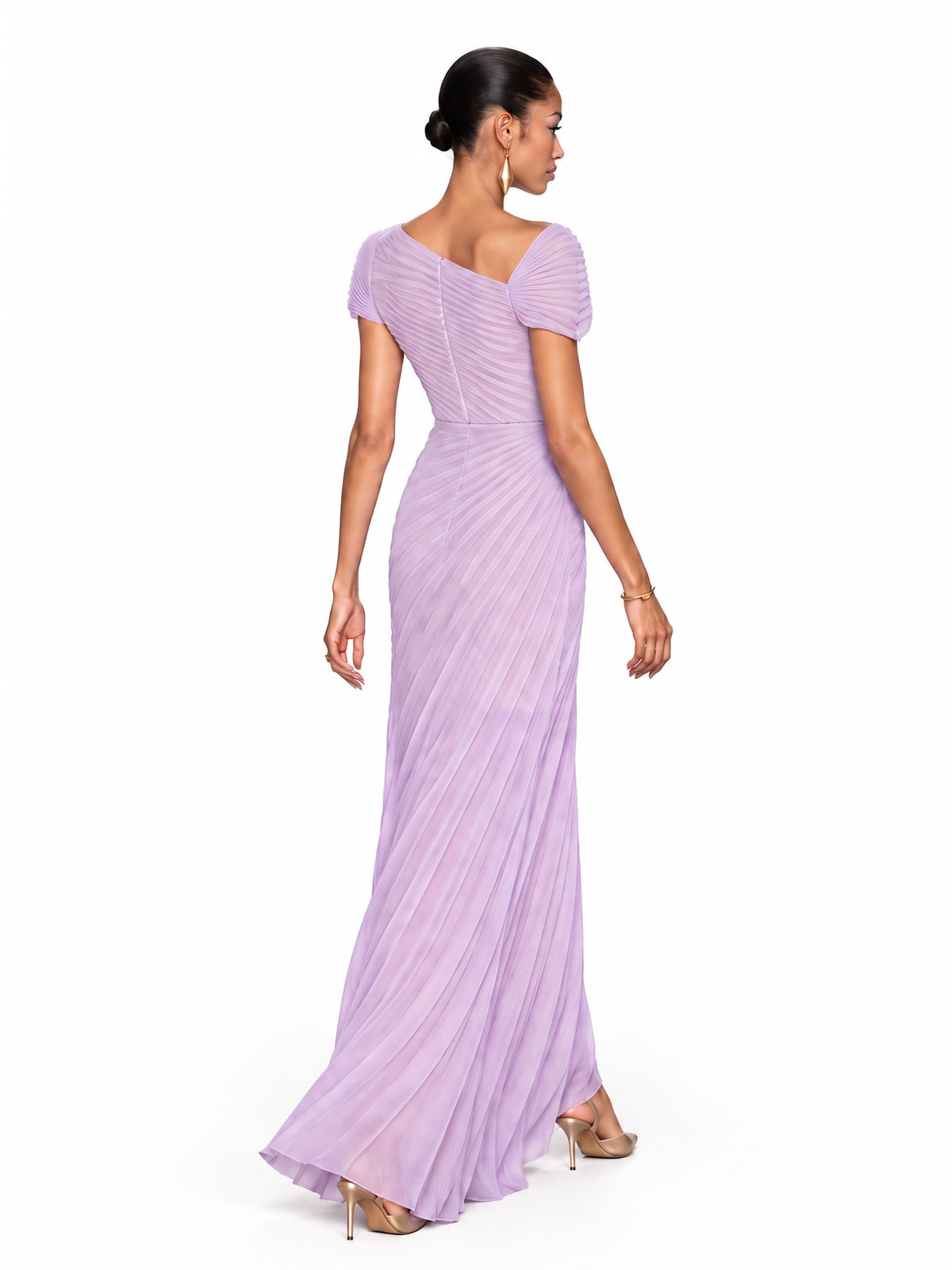Ruby Irregularly Pleated Maxi Dress