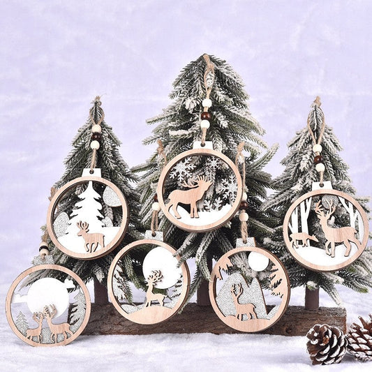 Christmas Wooden Candle Decorations