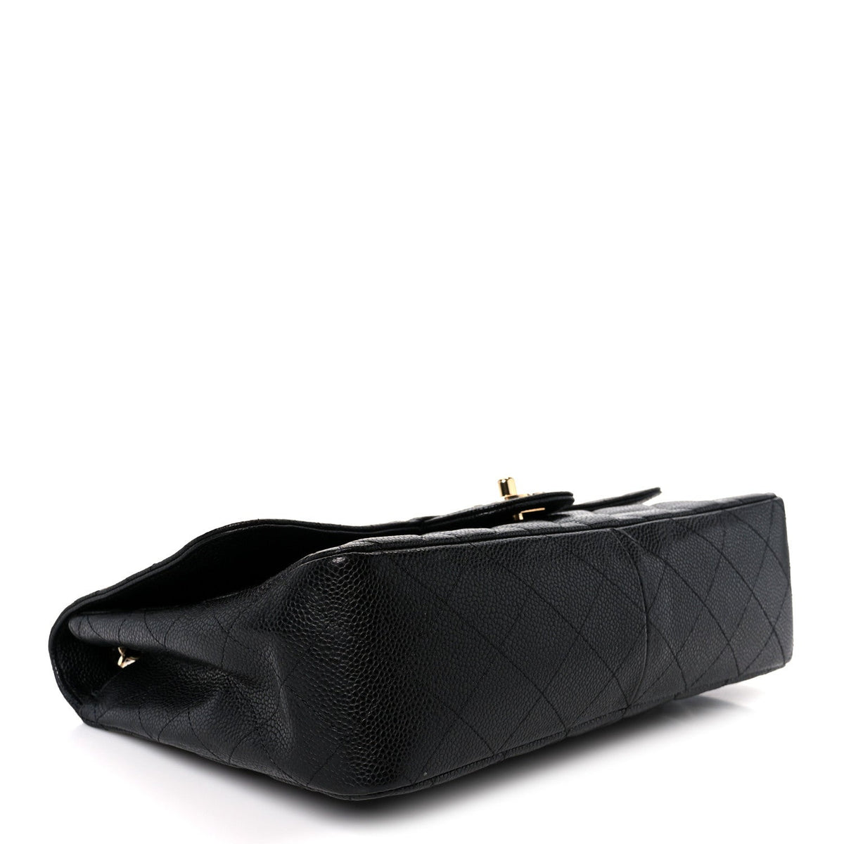 Caviar Quilted Jumbo Single Flap Black