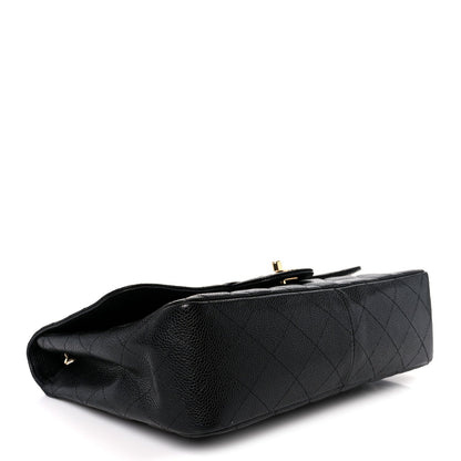 Caviar Quilted Jumbo Single Flap Black