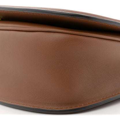 Roxy Calfskin Medium Blondie Top Handle Bag Brown