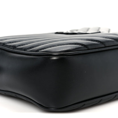 Calfskin Matelasse Monogram Monochrome Lou Camera Bag Black