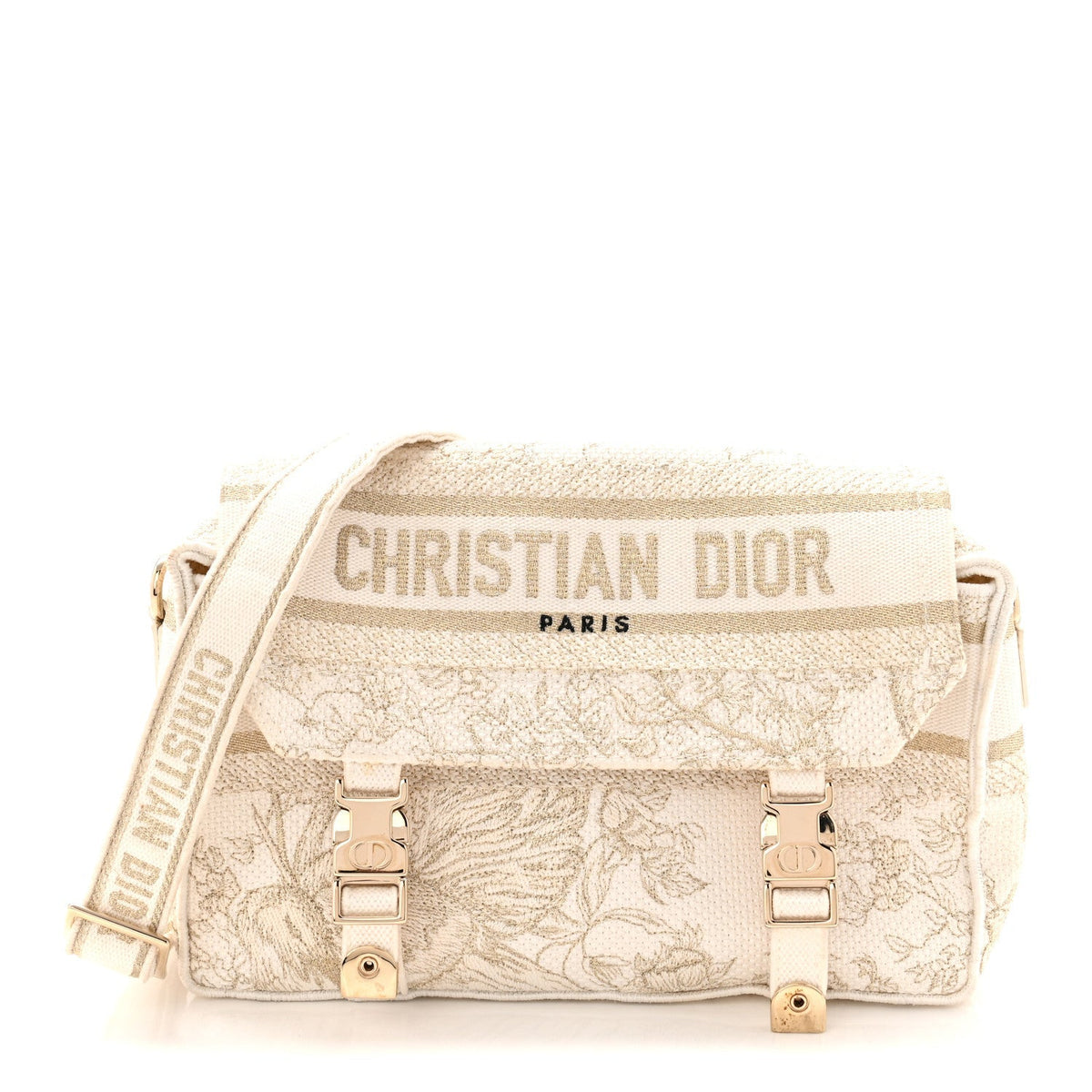 Canvas Diorcamp Messenger White Gold