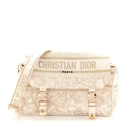 Canvas Diorcamp Messenger White Gold