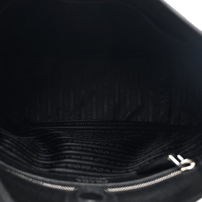 Vitello Daino Soft Hobo Messenger Bag Black