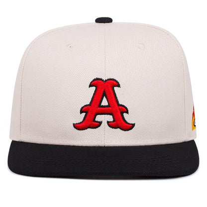 Red Letter Flat Brim Baseball Cap Unisex Outdoor Sun Hat