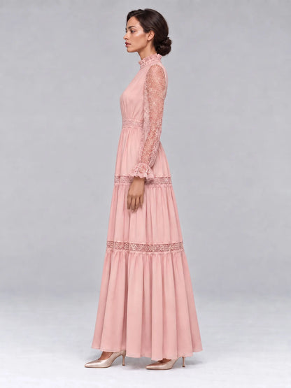 Ivy Vintage Cut-out Long-Sleeve Maxi Dress