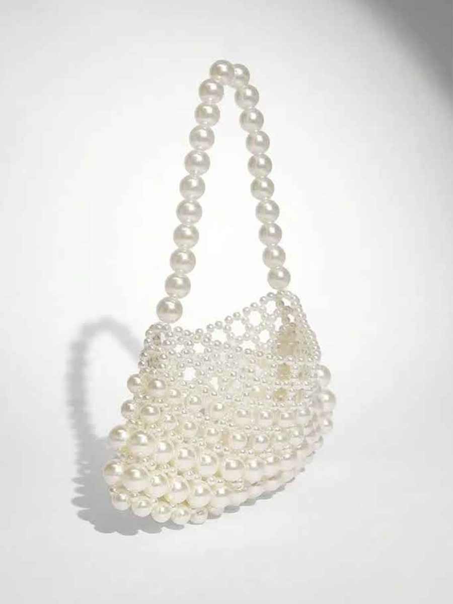 Ramona Pearl Beaded Shoulder Bag