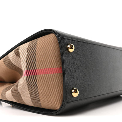 Calfskin Mega Check Small Banwell Tote Black