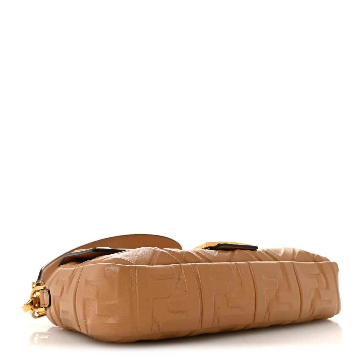 Nappa FF 1974 Embossed Baguette Miele Scuro