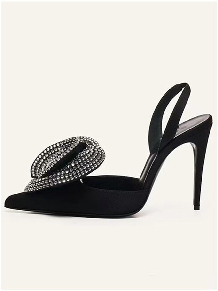 Georgia Pointed-Toe Rhinestone High Heels